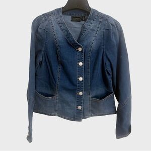 NWOT G by Giuliana Dark Blue Jean Jacket